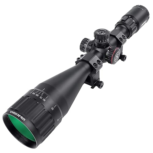 SNIPER MT 6-24x50 Rifle Scope with Red/Green/Blue Illuminated Reticle ...