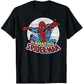 Marvel Amazing Spider-Man Vintage Circle Portrait Logo T-Shirt