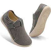 Spesoul Wide Womens Slippers Adjustable House Shoes Indoor Outdoor Barefoot Slippers Cozy Walking Shoe Swollen Edema Diabetic Shoes