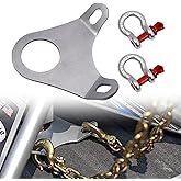 RULLINE 5th Wheel Ultimate Connection Safety Chains Plate Towing Accessories with 1/2in Shackles