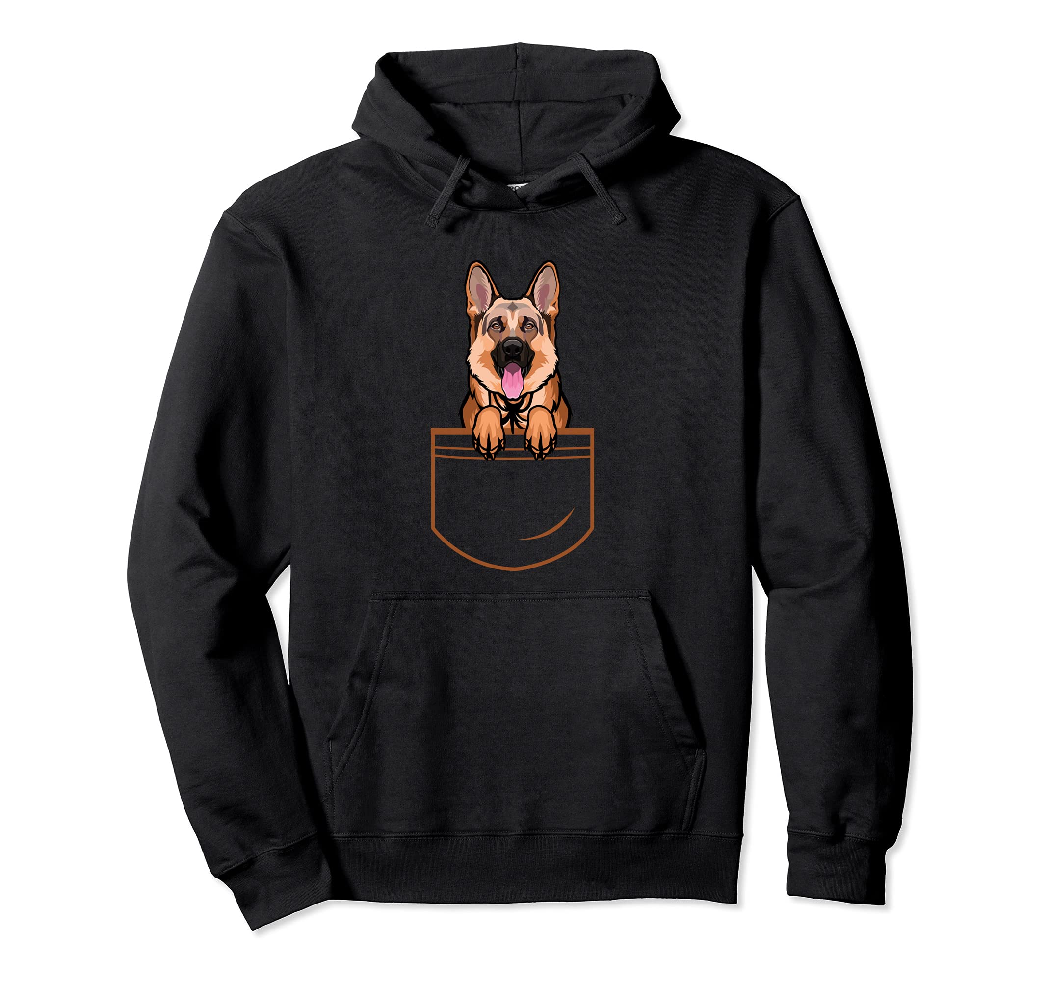 Cute shepherd dog in the breast pocket dogs dog lovers Pullover Hoodie โ image 1