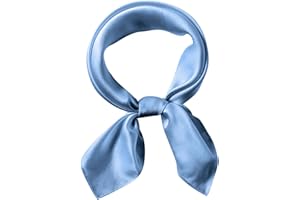 WUZININGLE 21"x21" Solid Color Silk Scarf-100% Mulberry Silk Neck Scarf-Light Thin Breathable Small Headscarfs