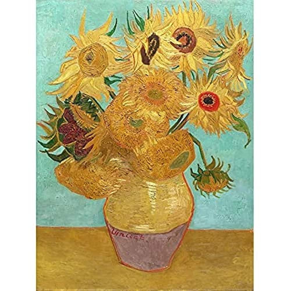 Vincent Willem Van Gogh Dutch Sunflowers Art Print Canvas Premium Wall Decor Poster Mural