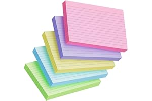 AILZFEI 200 Count Index Cards 4x6 Inch, Colored Flash Card (40 Sheets Each), Note Taking for Students, Teachers, Professionals, Study Note Cards for Office Home School