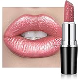 ARCHIDATE Metallic Lipstick Long Lasting, High-Shine, High Pigmented Vibrant Metallic Finish Full Coverage Lip Color, Transfer-Proof, Smooth and Non-Sticky Cup Lightweight Hydrating Shimmer Lipstick