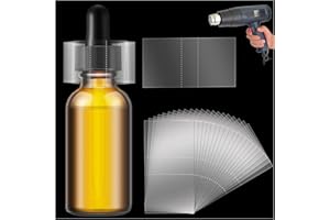 AOUKAR Shrink Wrap Bands for Bottles Jars Seals Heat Shrink Bands Cap Seal for Jars Bottles Mouth Shrink Bag Refillable Shrink Wrap Container-200 Pieces-1.65 x 2.75 Inch-42 x 70mm