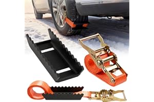 TORDALE Heavy Duty Tire Metal Gripper with Tire Straps(2 Pack)-Add Protection to Solve the Problem of Broken Rope, Drive Wheels Tire Grip for Snow, Mud&Sand | Emergency Recovery Device for Large SUVs&Trucks