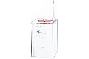 DEHAO Acryli Made Liquid Storage Bucket 0.4 Gallons, Working with Dosing Pump,Auto Top Off System Reservoir Container, 1 Room 0.4 Gallons