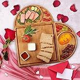 Jiulory Premium Solid Wood Charcuterie Board Gift Set - Extra Large Magnetic Cheese Board Wooden Tray Serving Platter Housewarming, Christmas, and Valentine's Gifts