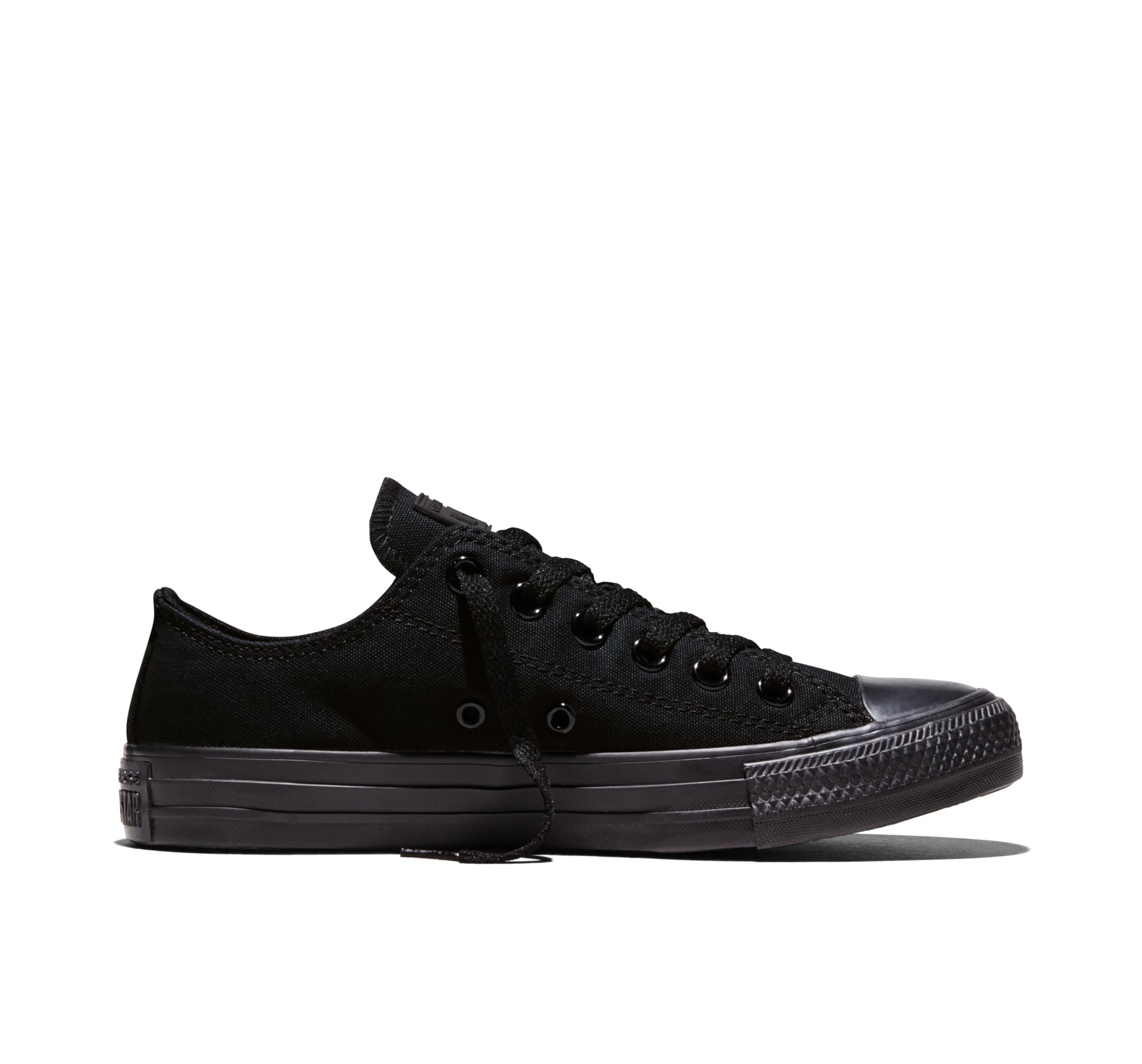 Converse All Star Low Trainers Black Mono Canvas - 7.5 UK