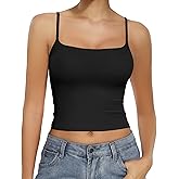 Avidlove Camisole Tank Tops for Women Square Neck Spaghetti Straps Double Lined Y2K Going Out Cami Top
