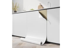 Practicalws White Matte Contact Paper 15.7" x118", White Peel and Stick Wallpaper for Removable Vinyl Film, Self Adhesive Wal