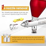 NEOECO SJ83 Airbrush Set 0.2/0.3/0.5mm Nozzles 1/3oz Cup Dual Action view 2