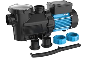 BOMGIE Dual Speed Inground/above Ground 3/4HP Pool Pump, 4700GPH Two Speed Pool Pumps, Variable Speed Self Priming Swimming Pool Pumps with Strainer Filter Basket, Powerful 115V, Energy Saving