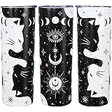 Goth Gifts for Women - Cat Gothic Tumbler Coffee Mug for Women - Cat Lover Gifts for Women - 20 Oz Stainless Steel Insulated 