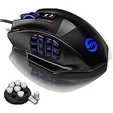 UtechSmart Venus Gaming Mouse RGB Wired, 16400 DPI High Precision Laser Programmable MMO Computer Gaming Mice [IGN's Recommen