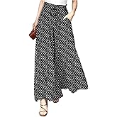 Milumia Women's Polka Dots Palazzo Pants High Waisted Wide Leg Casual Flowy Pants Trousers