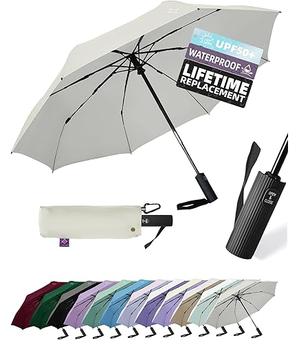 Amazon.com: LILAC Windproof Travel Umbrella for Rain