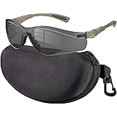 xaegistac Shooting Glasses Anti-fog Shooting Range Eye Protection, Adjustable Safety Glasses with Zipper Hard Case