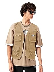 Verdusa Men's Sleeveless Letter Patched Buckle