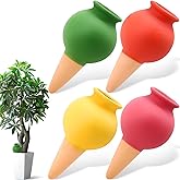 Terracotta Watering Spikes, 4 Pack Self Watering Globes, Slow Release Self Watering Planter Insert, Plant Watering Globes for