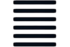 PRIM PIPEWORKS Black 1/2" Steel Pipe - 8" Length, Carbon Steel Pipe Fittings, Perfect for Home Décor Projects - Beautiful, Durable, Safe Industrial Pipe – 6 Steel Pipe Nipples