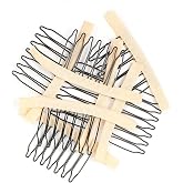 Xuxisowo 30 Pcs Wig Clips Wig Combs to Secure Wig 7-Teeth Wig Combs for Making Caps Clips for Wigs (30 pieces, Beige)