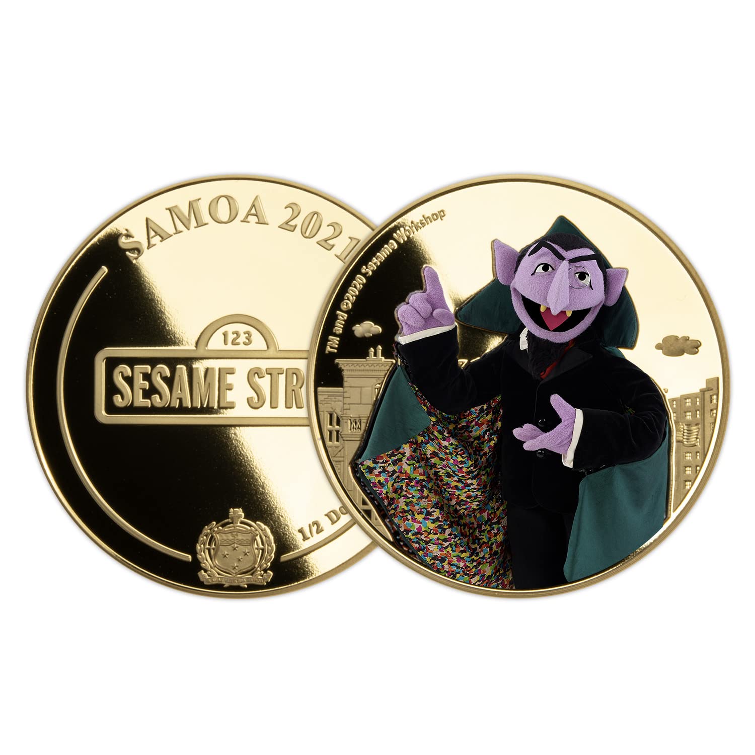Official Sesame Street Gifts Limited Edition Collectable Gold Coin The Count