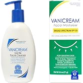 Vanicream Gentle Facial Cleanser and Moisturizer Set, 8 fl oz Cleanser, 2.5 oz SPF 30 Moisturizer, Fragrance-Free, For Sensitive Skin