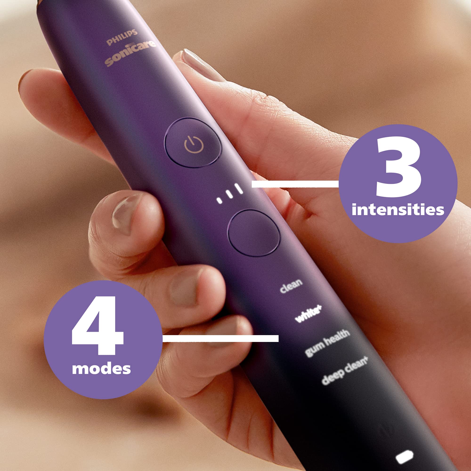 PHILIPS Sonicare 9000 Special Edition Rechargeable Toothbrush, Black/Purple, HX9911/91