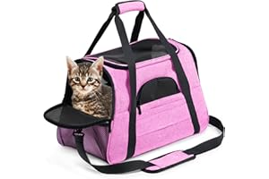 Prodigen Cat Carrier Dog Carrier for Medium Dogs Dog Travel Crate Soft Slided Collapsible Pet Travel Carrier, Large (20.5" W x 13.5" H x 10" D)