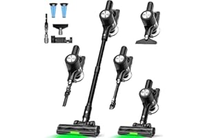 OIRFND Cordless Vacuum Cleaner, 46KPa/500W Stick Vacuum with 55 Mins Runtime, Self-Standing Vacuum Cleaner for Home, LED Display, Anti-Tangle Brush, Rechargeable Vacuum for Pet Hair