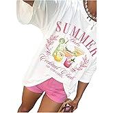 SweatyRocks Women's Summer Letter Graphic Tees Short Sleeve Crew Neck Y2K T Shirts