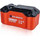 ECO-WORTHY Portable 12V Lithium Battery with DC Output Interface, Built-in BMS, 4000+ Cycles,Perfect for RV Fish Finder Outdo