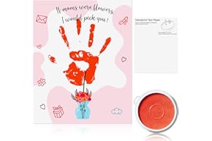 GEELFLAND Gifts for Mom – Mom Gifts for Birthday Christmas - Handprint Funny Greeting Cards - Christmas Cards