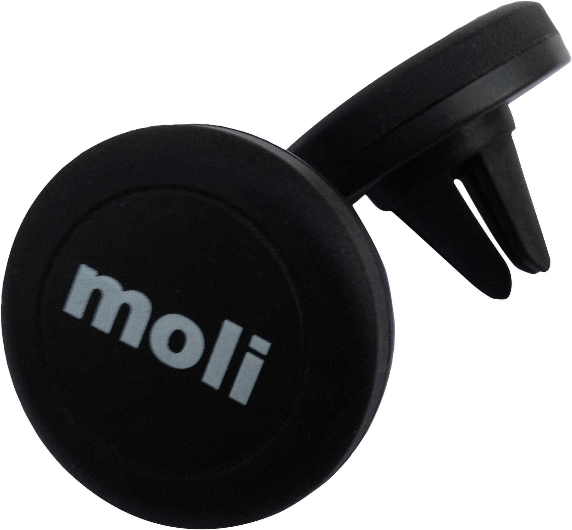 Moli Magnetic Air Vent Cell Phone Mount/Holder. Sure Grip Magnetic Surface with Swivel Option. Small Ergonomic Design. Hands Free Viewing in your Car. Designed to fit Most Cell Phones and Cell Phone Cases.
