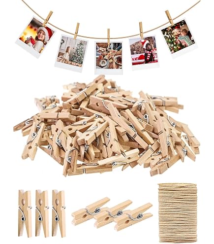 20pcs Wood Clothespins Wooden Laundry Clothes Pins... - Grandado