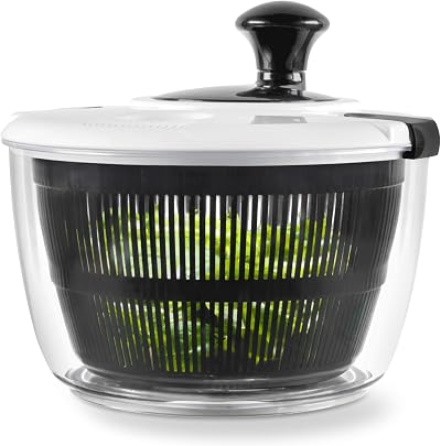 Salter 3.5L Salad Spinner Black Wash Dry Serve Lettuce Dryer Easy Use Non-Slip