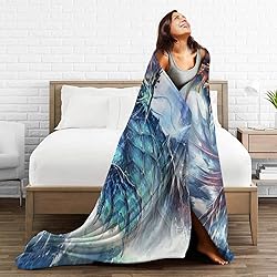 WAZHIJIA Mighty Dragon Fleece Throw Blanket, Fuzzy