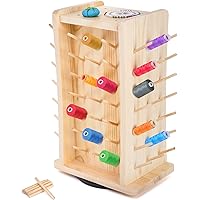 Tosnail 93 Spools 360°Rotating Thread Holder, Wooden Thread Organizers and Storage, Thread Stand Rack for Sewing, Embroidery,