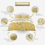GC Gaveno Cavalia Reversible Birdie Blossom Duvet Cover King Ochre view 3
