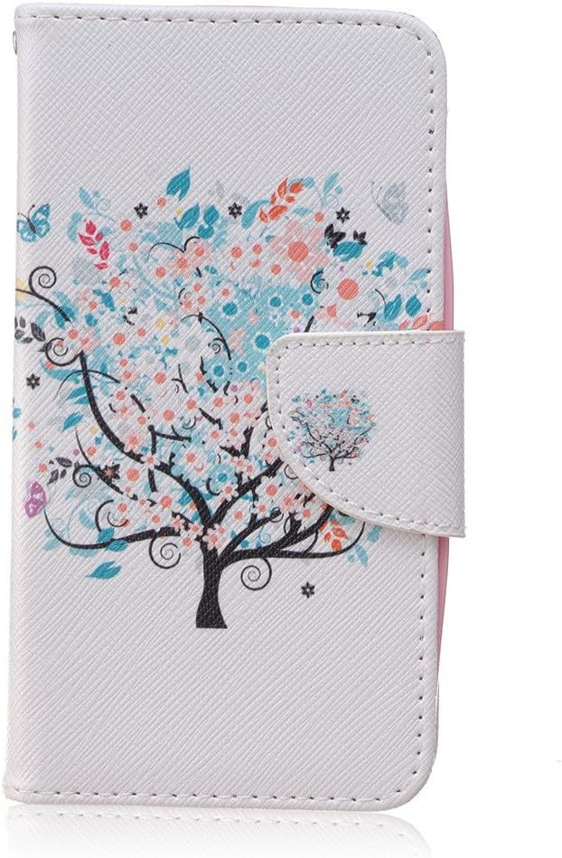 For Huawei Y5 Y560 Case , GOODTONY [Anti-Scratches] Flip Cover Vintage Magnetic Wallet Card Slot PU Leather Silicone Stand Slim Fit for Huawei Y5 Y560 (Trees)