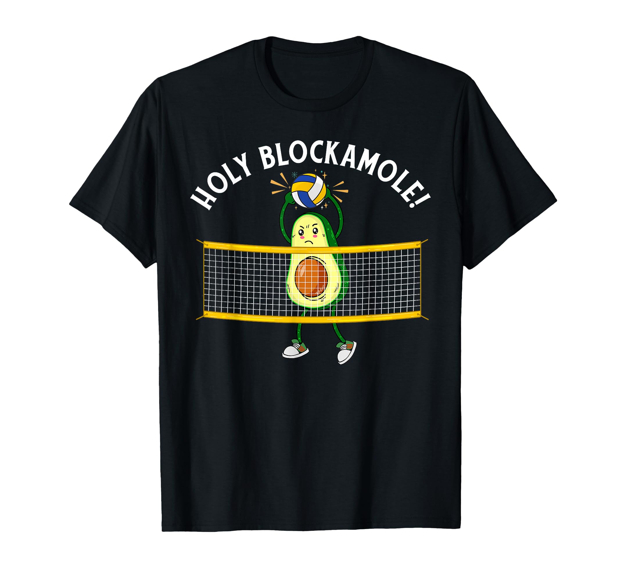 Photo 1 of ***PINK T-SHIRT***Holy Blockamole Volleyball Cute Funny Avocado Men Women Gift T-Shirt