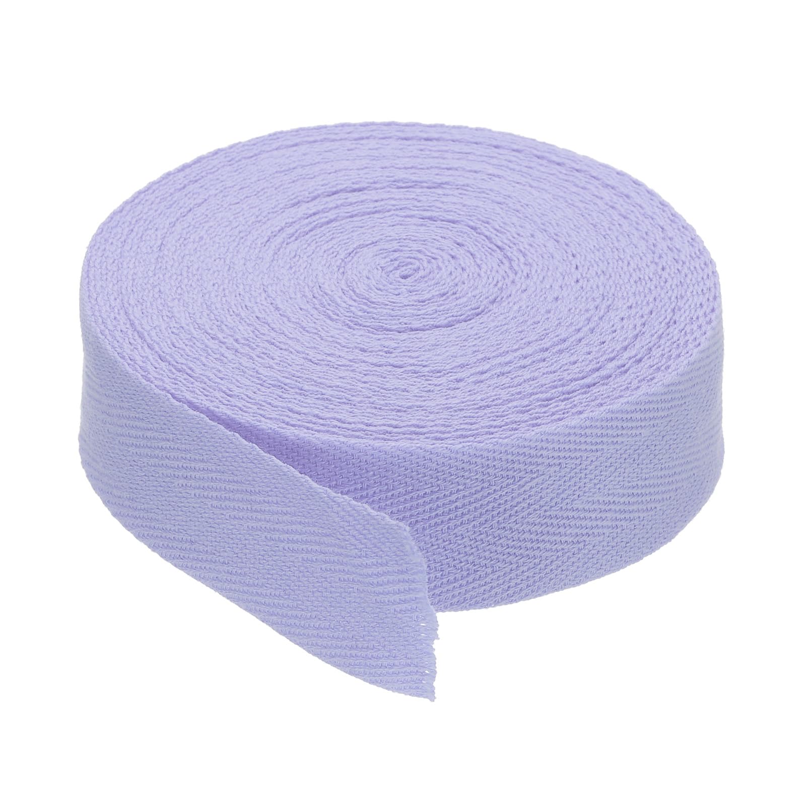 PATIKIL 1"/2.5cm Cotton Twill Tape 10 Yards Cotton Ribbon Bias Binding Tape Herringbone Webbing Trim for Sewing Gift Wrapping Craft DIY Light Purple