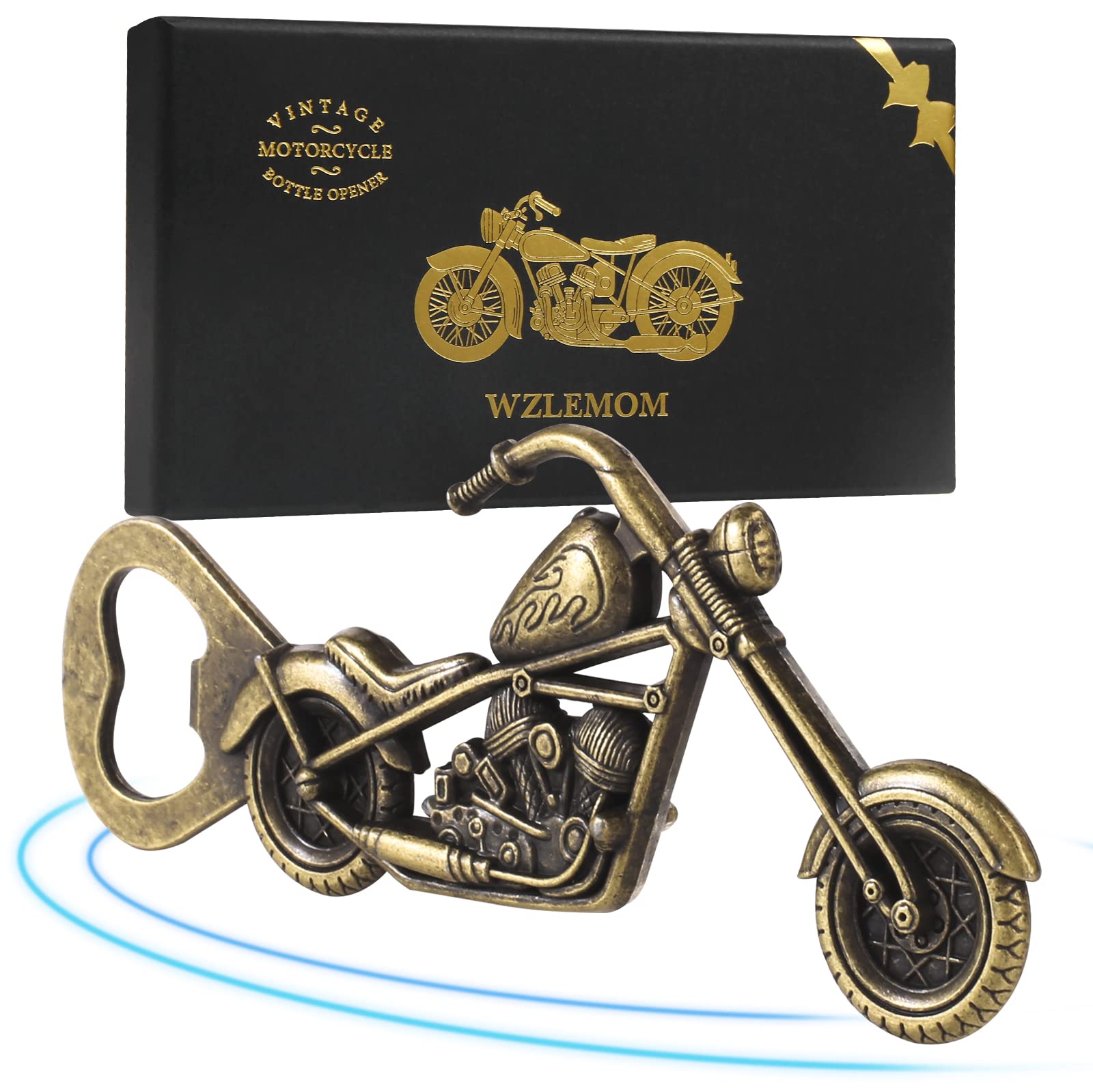 Motorcycle Beer Gifts for Men, Valentine's Day Gifts for Men, WZLEMOM Vintage Motorcycle Bottle Opener, Beer Opener for Bar Party, Beer Gift for Dad