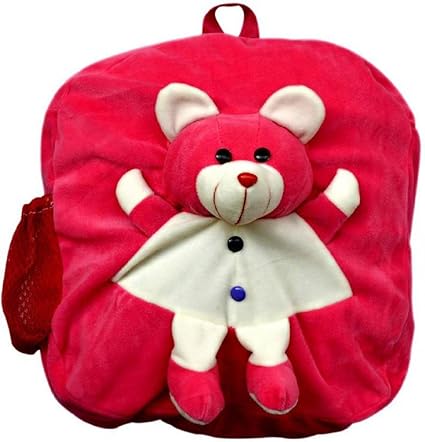 Blue Tree Plush School Bag for Kids (Rani Pink, 3 to 5 Years)