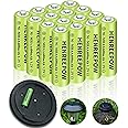 Henreepow Ni-MH Rechargeable AA Battery, AA 1.2v Rechargeable Battery High-Capacity and Long-Lasting Battery Mainly Used for Garden Landscaping Outdoor Solar Lights, String Lights (AA600mAh-16pack)