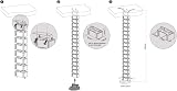 Allcam Silver Cable Slinky Spine 1.3m for Standing Desks - Under Desk Cable view 3