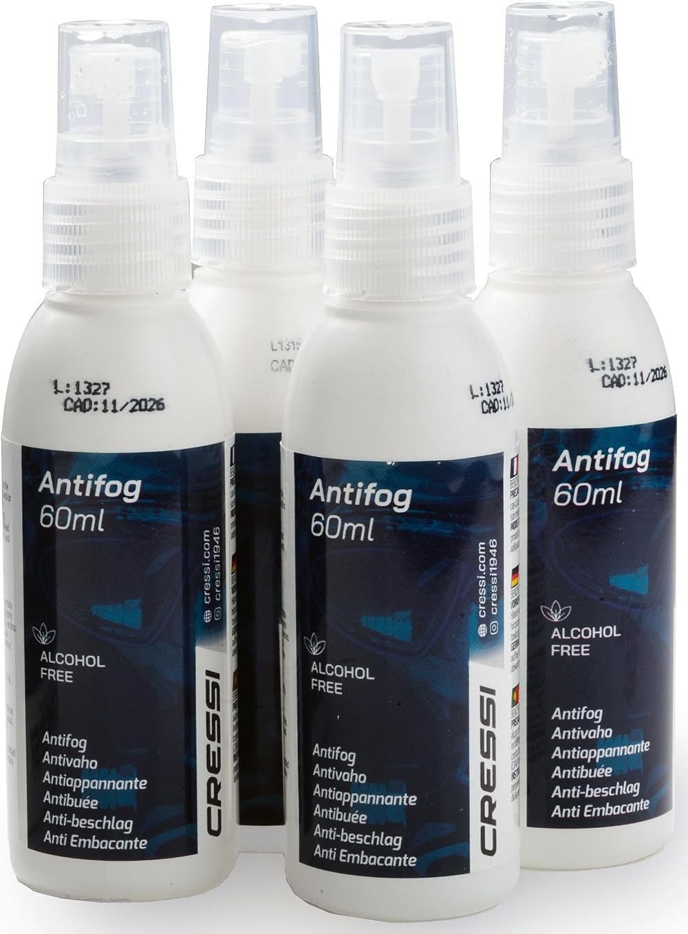 Cressi Anti-Fog 60Ml 4 Pack Goggles Protector