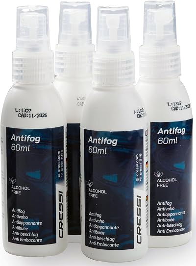 Cressi Anti-Fog 60Ml 4 Pack Goggles Protector
